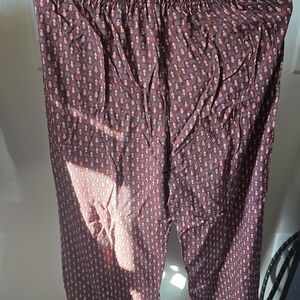 Old Navy Red and Blue Patterned Pants